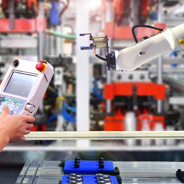 engineer-check-control-automation-robot-arm-machine-automotive-bearings-packing-process-factory